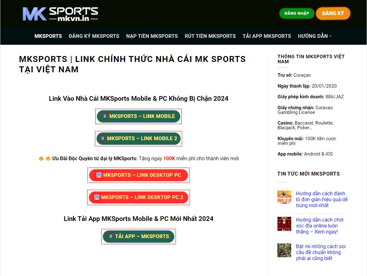 Lợi ích của việc tải app Mksports cho việc cá cược